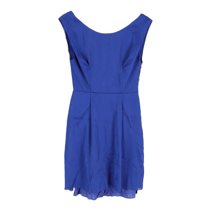 Acne Studios Betty Fluid Satin Mini Dress In Blue Polyester